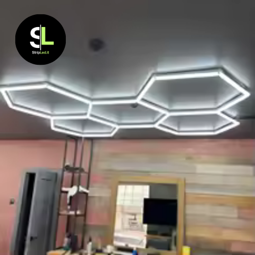 HEXAGON LED COMPOSIZIONE DA 5 MODULI 220 VAC BIANCO FREDDO