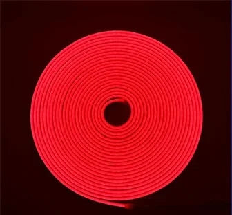 Striscia LED Neon Flex 12V rossa su sfondo scuro