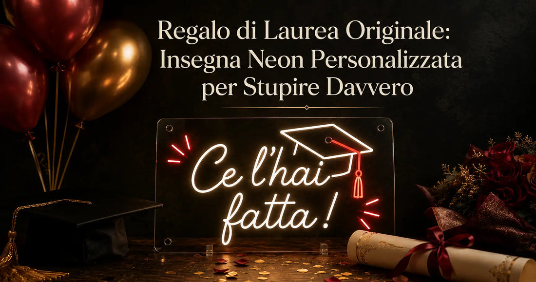 Regalo di Laurea Originale: Insegna Neon Personalizzata per Stupire Davvero
