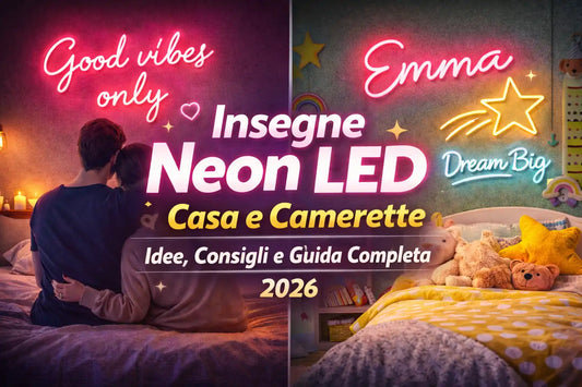 Insegne neon led per casa e cameretta bambini