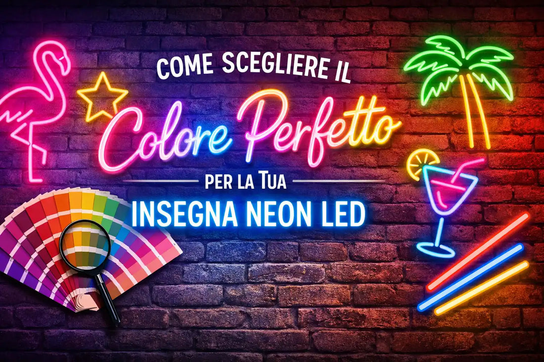 Guida alla scelta dei colori per insegne neon LED: bianco caldo, rosa, blu, verde, viola - StripLed.it