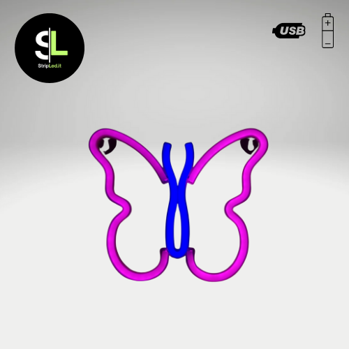 INSEGNA NEON LED BUTTERFLY
