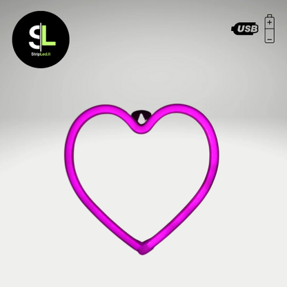 INSEGNA LUMINOSA NEON LED CUORE