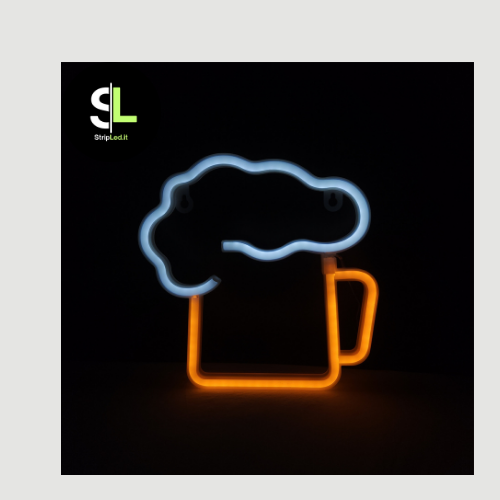 INSEGNA LUMINOSA NEON LED BIRRA
