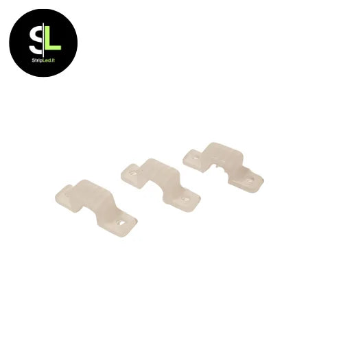 Clip di fissaggio da 8 mm per strip LED con logo StripLed.it