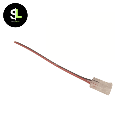 CONNETTORE ALIMENTAZIONE PER STRIP LED COB 8mm 2pin (5pz)