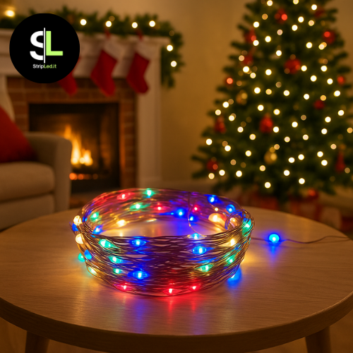 Filo di rame con luci LED multicolore USB, perfetto per feste, decorazioni e ambienti interni accoglienti