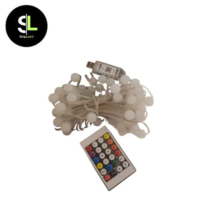 Kit ghirlanda LED RGBIC 10 metri con telecomando e alimentazione USB con logo stripled.it