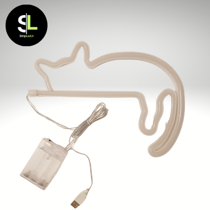 INSEGNA NEON LED GATTO