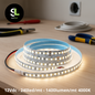 Striscia LED SMD 12V 5m bianco naturale 4000K IP20, 240 LED/mt per interni.